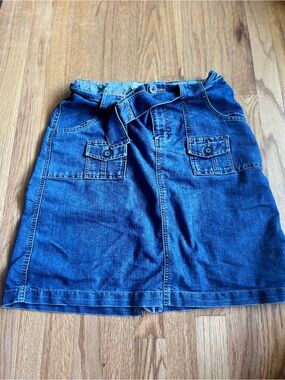 Cherokee Womens Denim Skirt floral size 8